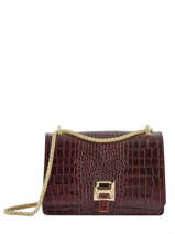 Sac Bandoulire Croco Cuir Milano Rouge croco CR18061