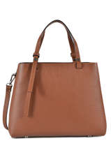 Sac Trap�ze Caviar Cuir Milano Marron caviar CA19062