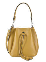Mini Sac Bourse Caviar Cuir Milano Jaune caviar CA19042