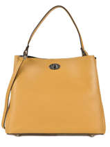 Sac Trapze Caviar Cuir Milano Jaune caviar CA19061