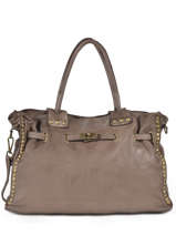 Sac Shopping Cuir Milano Beige dewashed DE17115