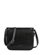 Sac Bandoulire Darwin Cuir Etrier Noir darwin EDAR03