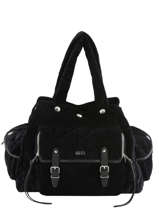 Sac Shopping Luxembourg Velours Sonia rykiel Noir luxembourg 2295-63