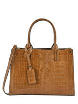 Sac Port Main Croco Cuir Milano Marron croco CR16062