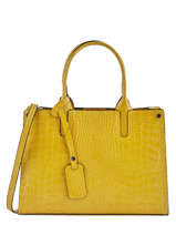 Handtas Croco Leder Milano Geel croco CR16062