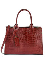 Handtas Croco Leder Milano Rood croco CR16062