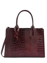 Handtas Croco Leder Milano Rood croco CR16062