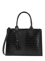 Handtas Croco Leder Milano Zwart croco CR16062