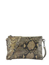 Cross Body Tas Python Leder Milano Bruin pittone PI19062
