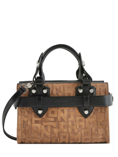 Longchamp La voyageuse lgp velours Sac port� main Marron