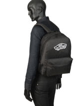 Sac  Dos 1 Compartiment Vans Bleu backpack VN0A3UI6-vue-porte