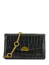 Sac Banane Gaia Cuir Nat et nin Noir croc GAIA