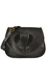 Sac Besace Margaux Cuir Nat et nin Noir vegetal MARGAUX