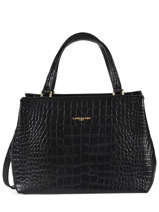 Sac Port Main Exotic Croco Cuir Lancaster Noir exotic croco 526-96