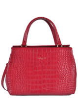 Sac Port Main Exotic Croco Cuir Lancaster Rouge exotic croco 526-96