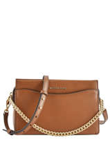 Cross Body Tas Jet Set Item Leder Michael kors Bruin jet set item F9GJ6C3L