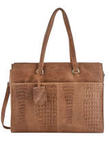 Sac Shopping L About Ally Cuir Burkely Marron about ally 545029