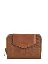 Porte-monnaie Porte-cartes Cuir Hexagona Marron inaya 417700