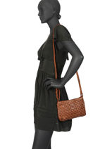 Sac Bandoulire Heritage Cuir Biba Marron heritage KA9-vue-porte