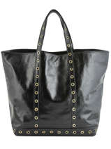 Handtas Le Cabas Gekreukeld Leder Vanessa bruno Zwart cabas cuir 82V40414