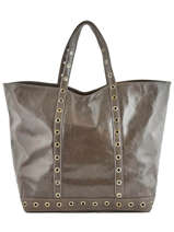 Handtas Le Cabas Gekreukeld Leder Vanessa bruno Grijs cabas cuir 82V40414