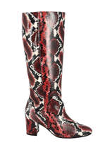 Bottes En Cuir En Cuir Gabor Rouge women 35809