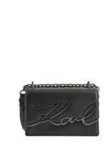 Cross Body Tas K Signature Mini Leder Karl lagerfeld Zwart k signature 96KW3029