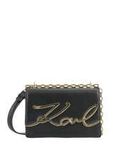 Sac Bandoulire K Signature Mini Cuir Karl lagerfeld Noir k signature 96KW3029
