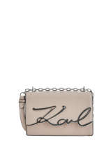 Sac Bandoulire K Signature Mini Cuir Karl lagerfeld Rose k signature 96KW3029