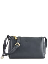 Cross Body Tas Caviar Leder Crinkles Blauw caviar 80925