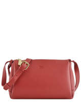 Cross Body Tas Caviar Leder Crinkles Rood caviar 80925