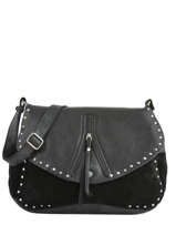 Cross Body Tas Oksan Leder Mila louise Zwart vintage 3319CVG