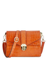 Cross Body Tas Croco Leder Milano Rood croco CR19062