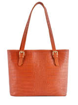 Shoppingtas Croco Leder Milano Rood croco CR15013