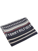 Wollen Damessjaal Tommy Tommy hilfiger Blauw accessoires AW07382