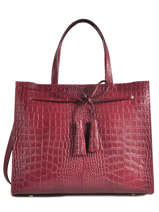 Handtas Croco Leder Milano Rood croco CR19092