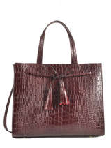 Sac  Main Croco Cuir Milano Rouge croco CR19092