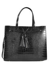 Handtas Croco Leder Milano Zwart croco CR19092