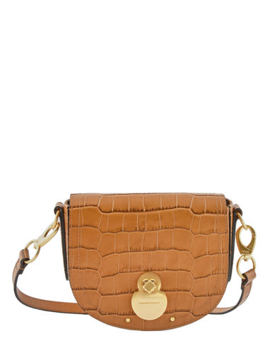 Longchamp Cavalcade croco Sac porté travers Marron
