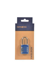 Cadenas Samsonite Bleu accessoires Cadenas  combinaisons de 3 chiffres.
Des centaines de combinaisons possible pour une meilleures protection.