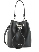 Sac Bourse K Ikonik Cuir Karl lagerfeld Noir k ikonic 201W3095