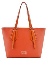 Schoudertas Met Rits M Opra Leder Lancel Oranje l'opera by lancel A10438