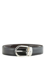 Verstelbare Herenriem Leder Montblanc Zwart belts 38157