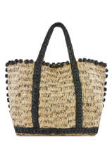 Schoudertas Cabas Raffia Pompons Vanessa bruno Beige cabas raphia 75V40414