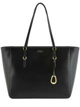 Sac Cabas Bennington Cuir Lauren ralph lauren Noir bennington 31687507