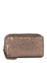 Trousse Cuir Paul marius Marron vintage ADELE