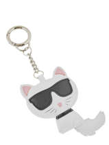 Porte-clefs Choupette Cuir Karl lagerfeld Blanc accessoires 201W3803