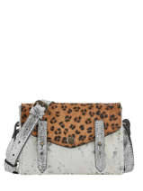 Sac Bandoulire Mini Leopard Cuir Paul marius Argent leopard MINILEO