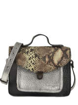 Cross Body Tas Mlle George Python Leder Paul marius Zwart python GEORGPYT