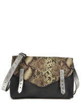 Cross Body Tas L'indispensable Python Leder Paul marius Zwart python INDISPYT